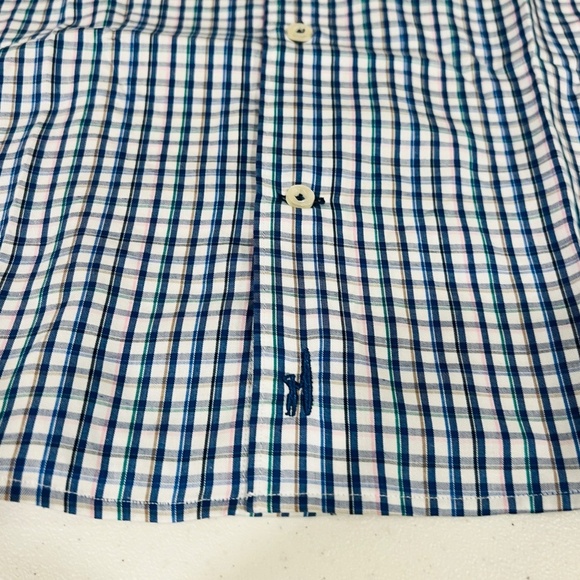 johnnie-O Top Shelf Feldman Button Up Shirt Wake NWT $178 Medium  Blue White - Picture 5 of 6
